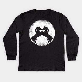 Horse Moon Icon Symbol Kids Long Sleeve T-Shirt